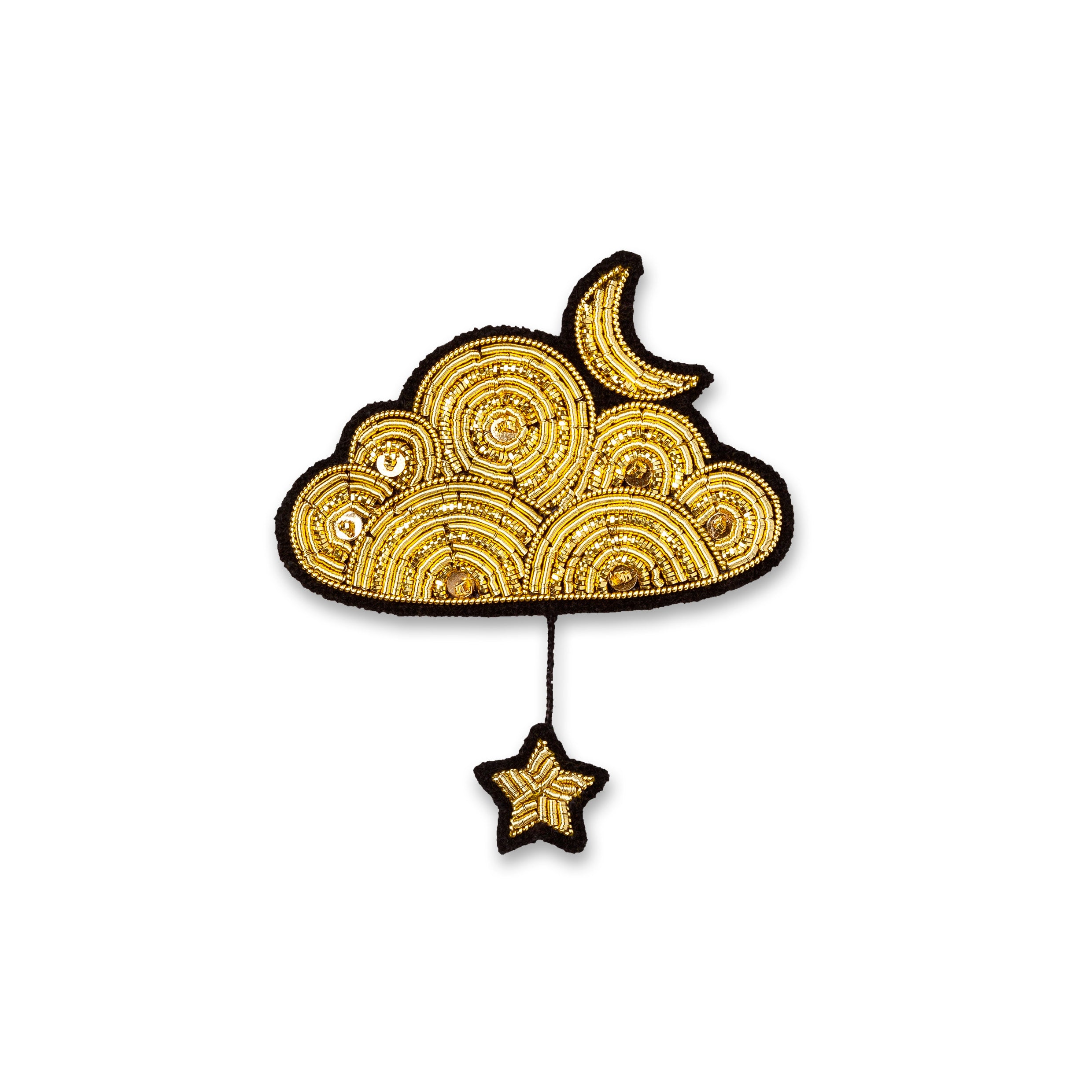 BROCHE NUAGE OR ET ETOILE