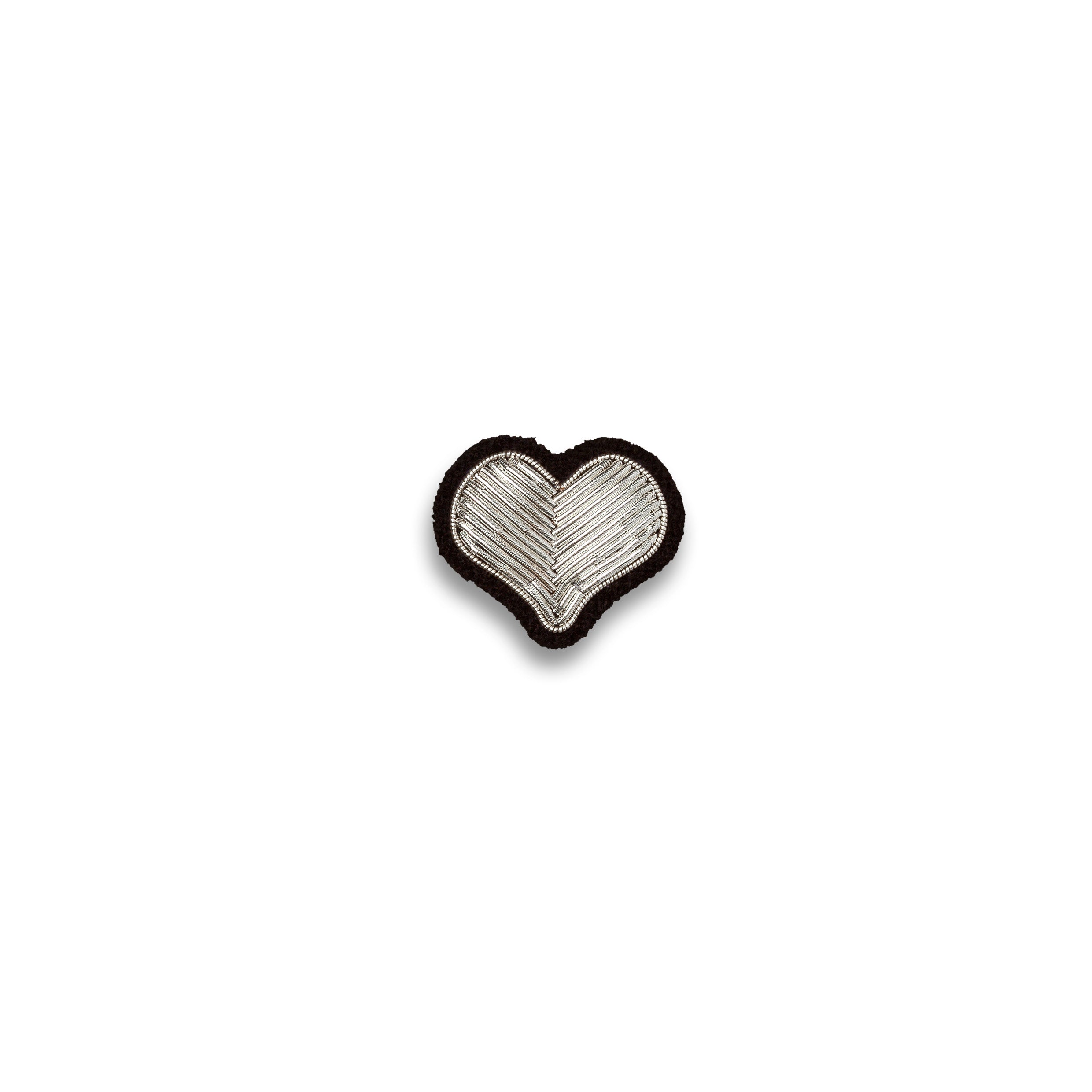 BROCHE COEUR ARGENTE