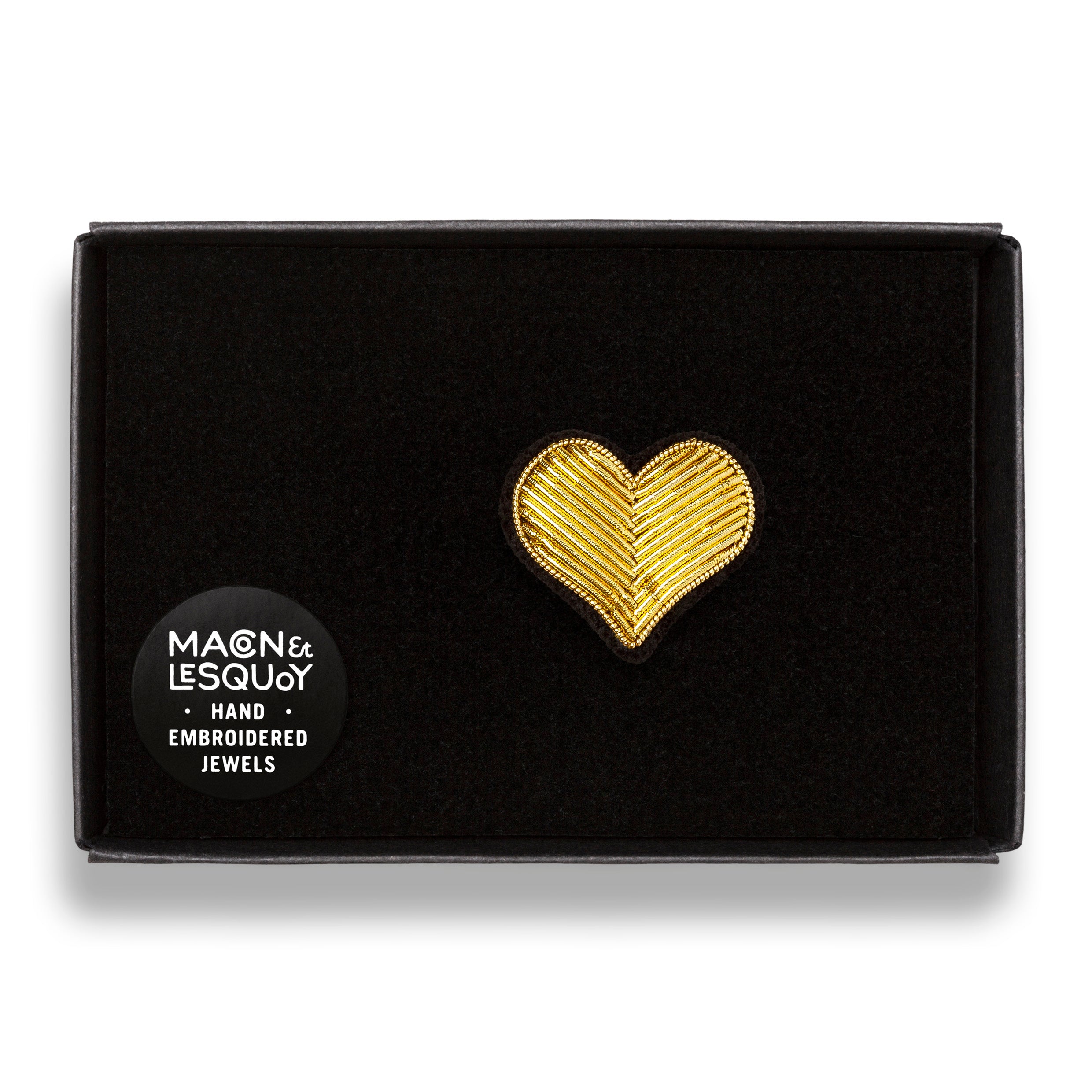 BROCHE COEUR DORE