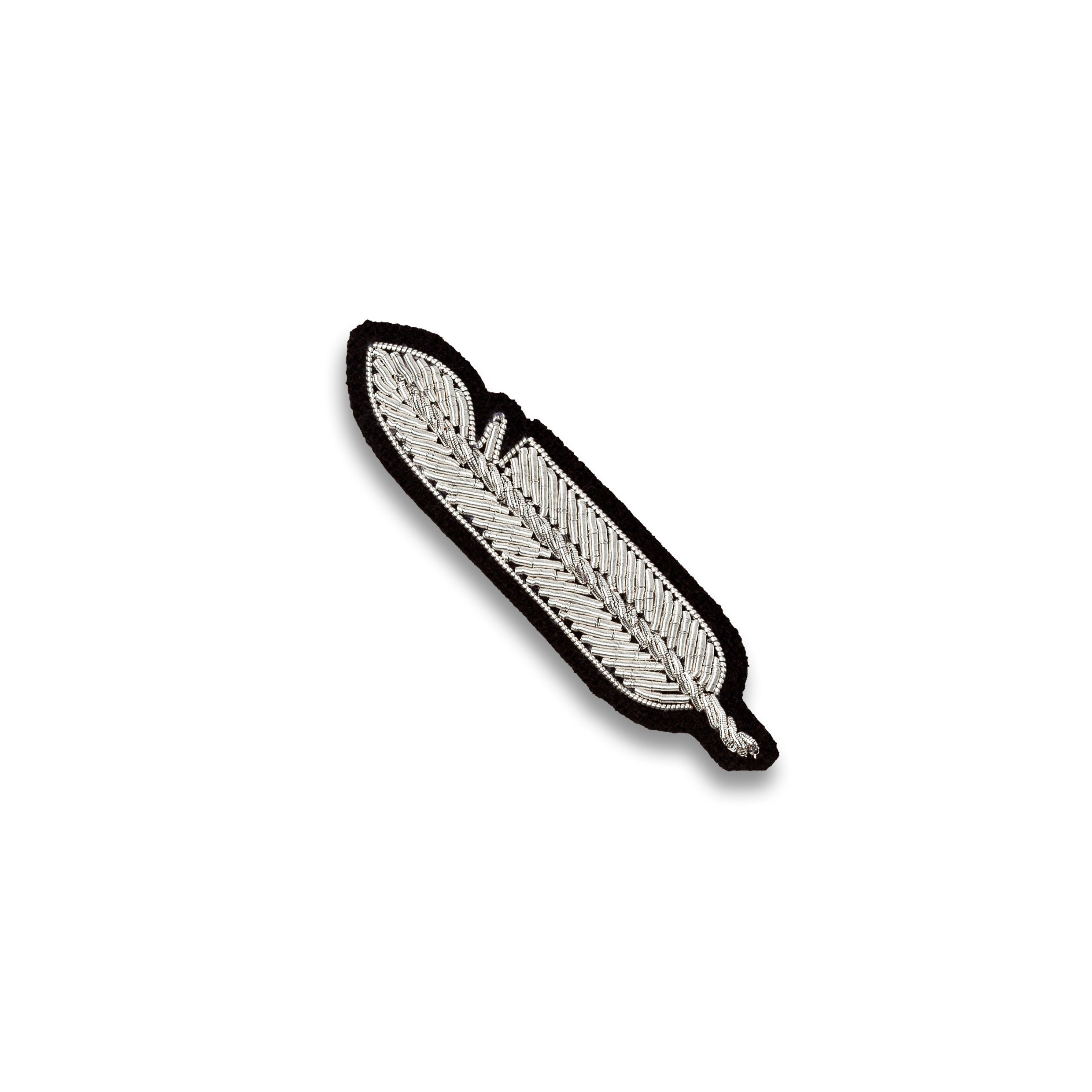 BROCHE PLUME ARGENTEE